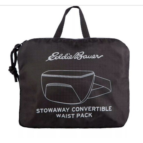 Eddie Bauer Stowaway 1L Packable Waistpack, Onyx, EBB3005-031 - Picture 4 of 6
